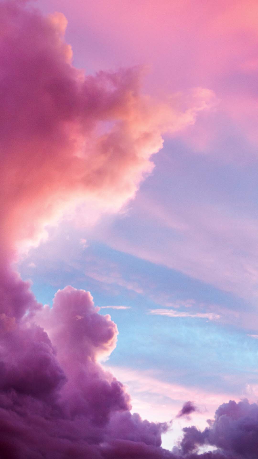 风景,粉色,云朵