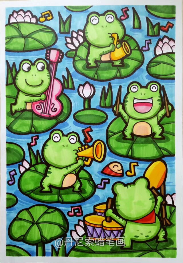 儿童画 主题画 丹尼索儿童画 手绘 人物画