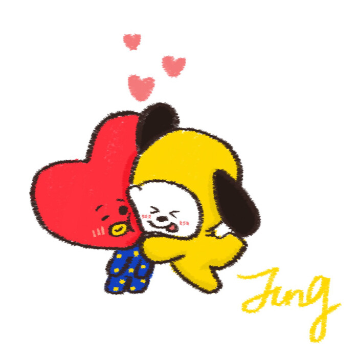 ins: jung_086 bt21 van koya rj shooky mang chimmy tata cooky