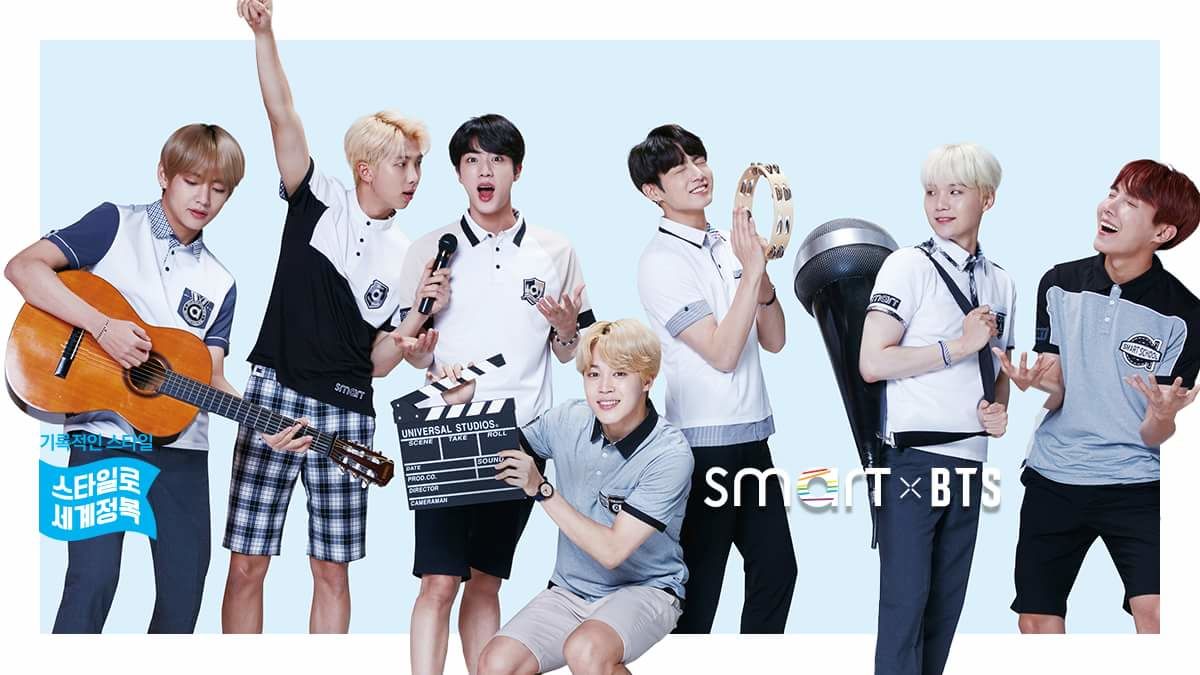 bts 防弹少年团 smart校服代言