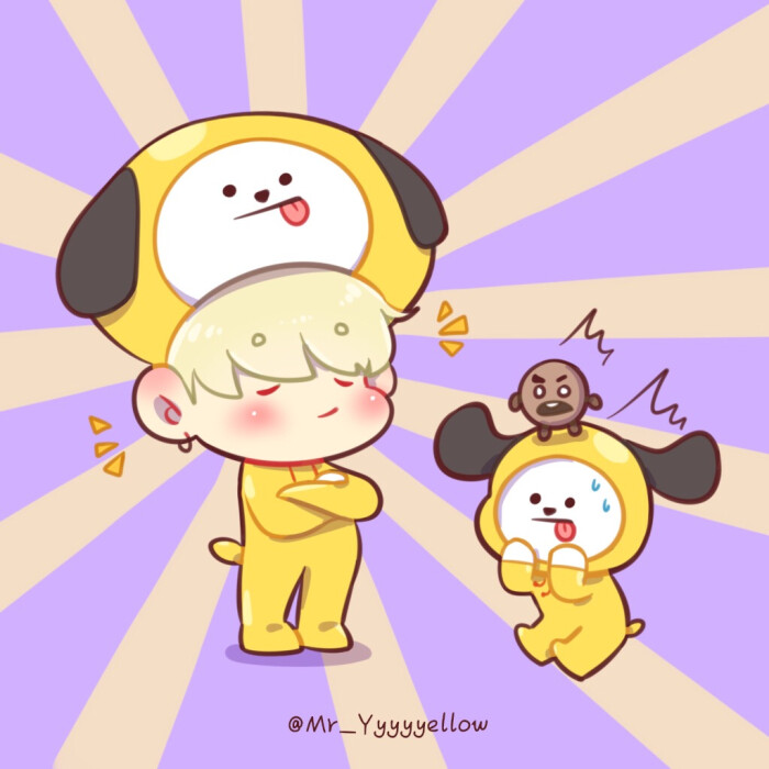 防弹少年团(bts)闵玧其(suga)& chimmy shooky