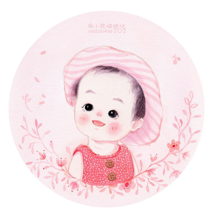 【小熊猫胖哒】水彩人物水彩教程小孩头像水彩宝宝画像