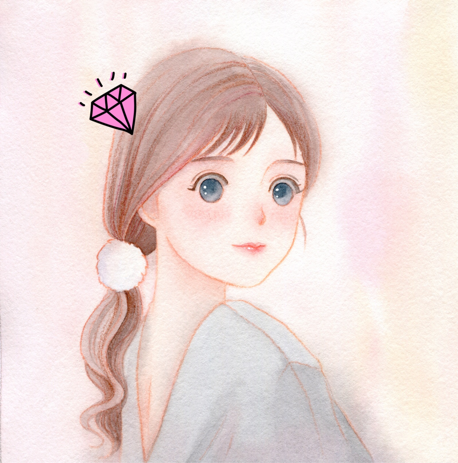 水彩 女孩