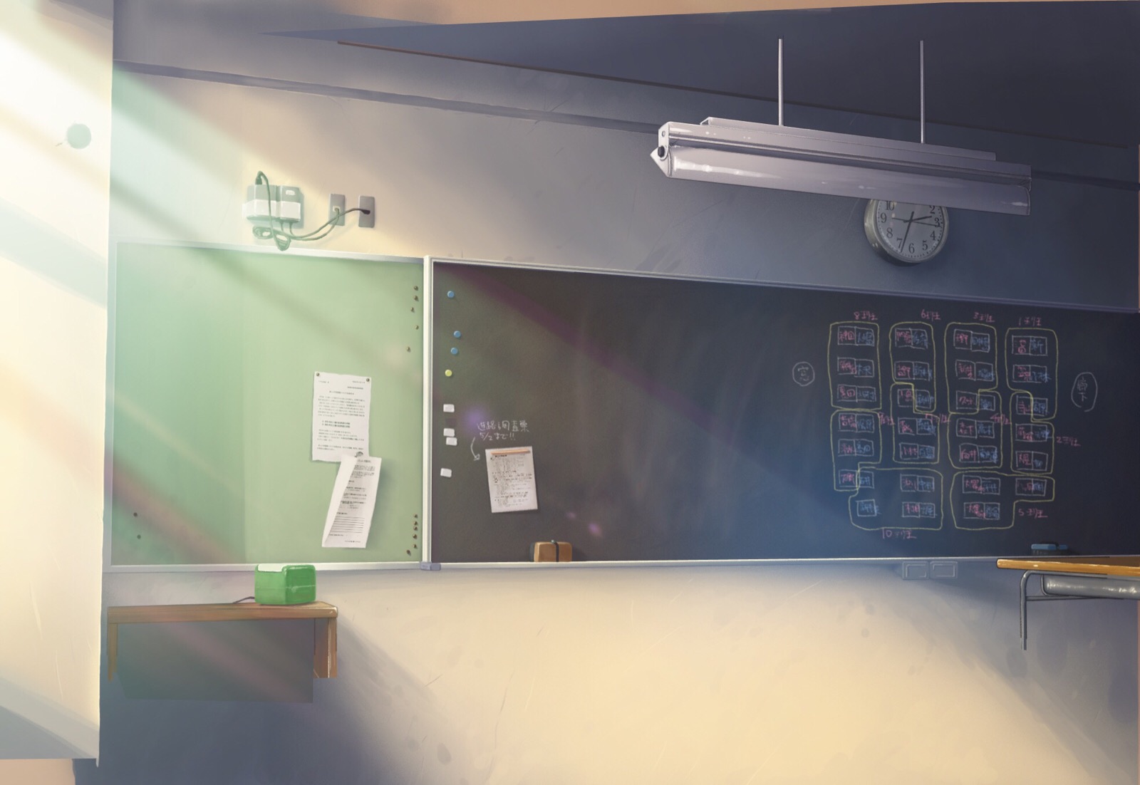 背景图空间壁纸教室黑板学校意境漫画