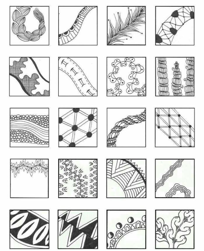 禅绕画基本图样*方形