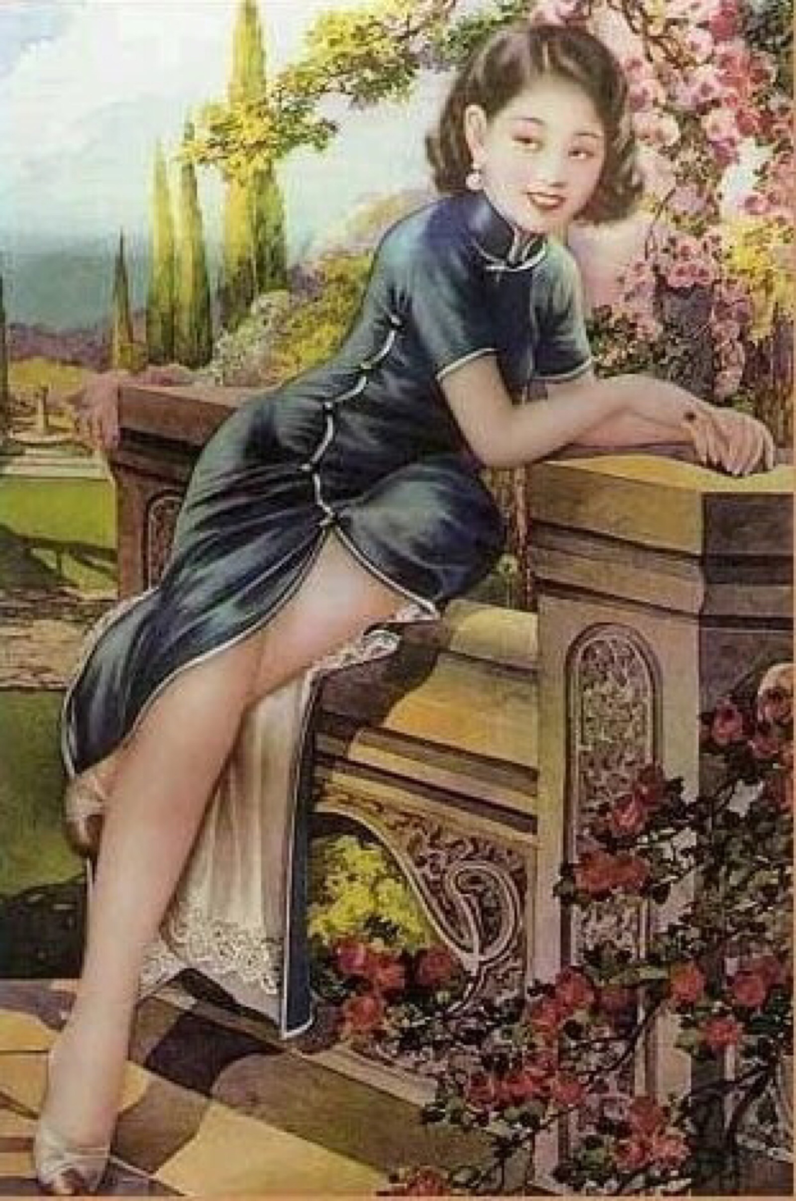 老上海画报女孩