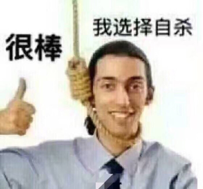 很棒 我选择自杀 欧美表情包