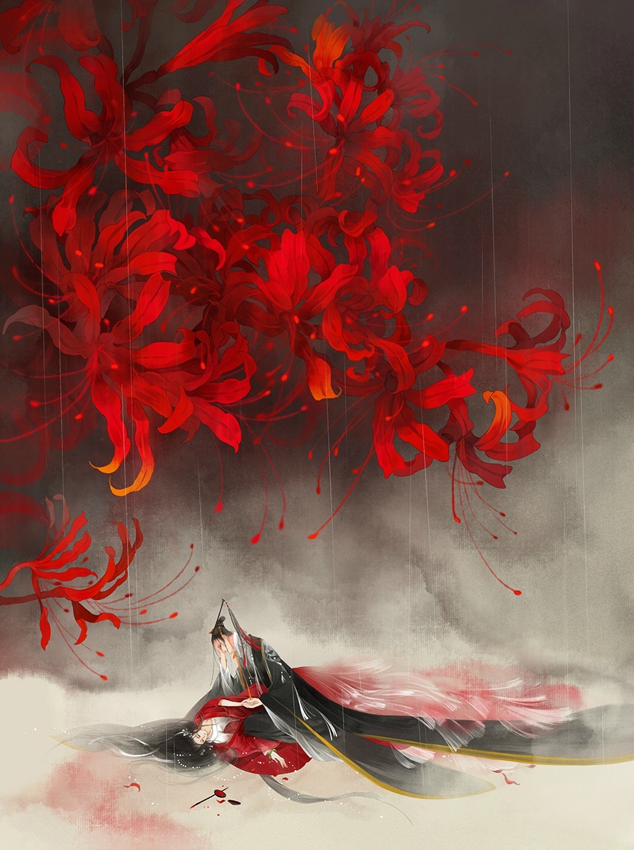 古风~中国风~插画~手绘~美男~妖孽~美女~古风场景~古风成双成对~q版