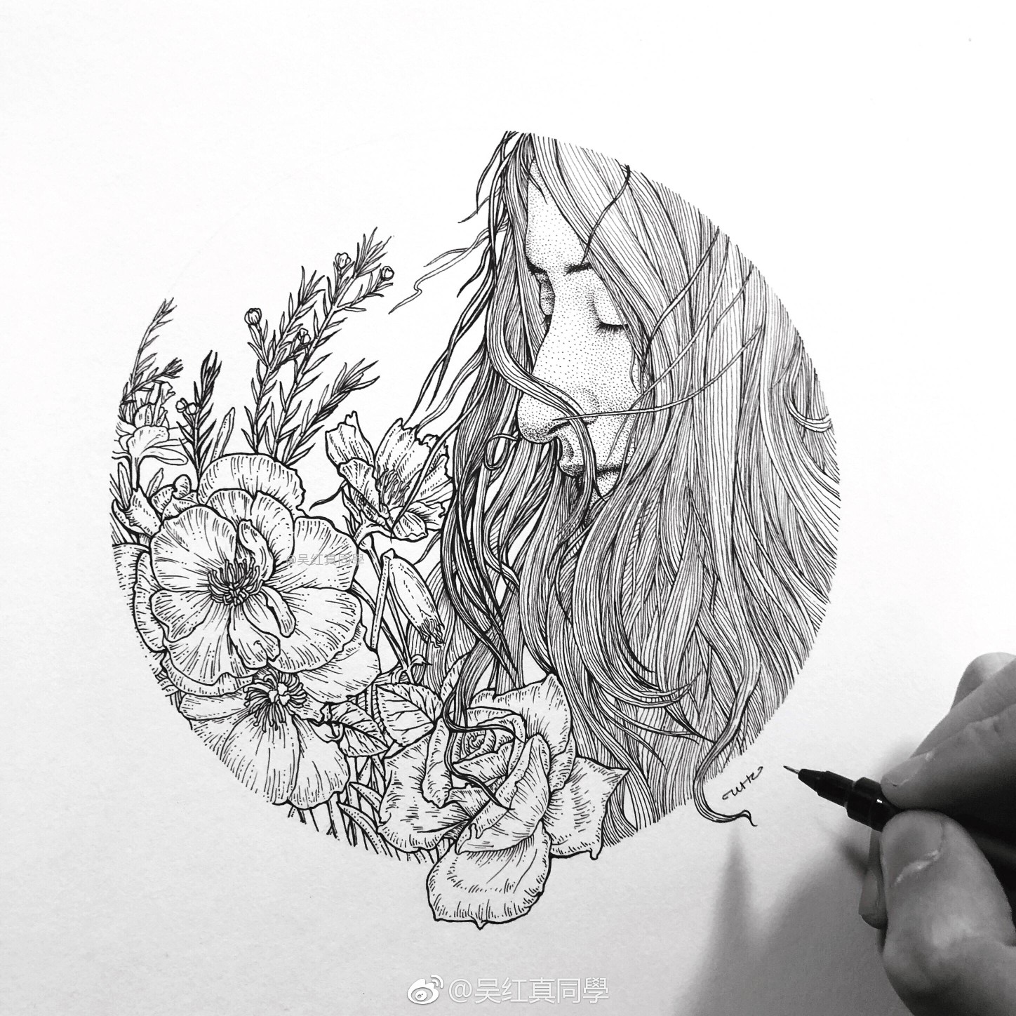 黑白画 