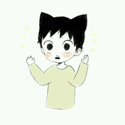 动漫团头 小男孩戴猫耳朵【出处不明,侵删】