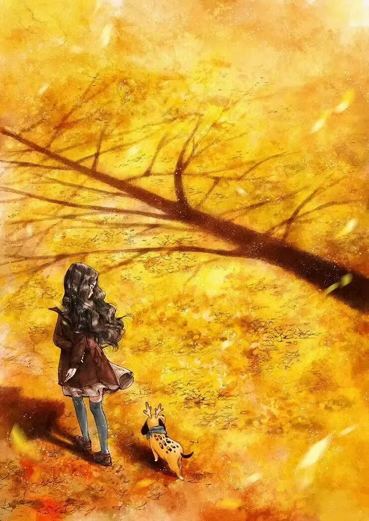 韩国 暖心森系插画