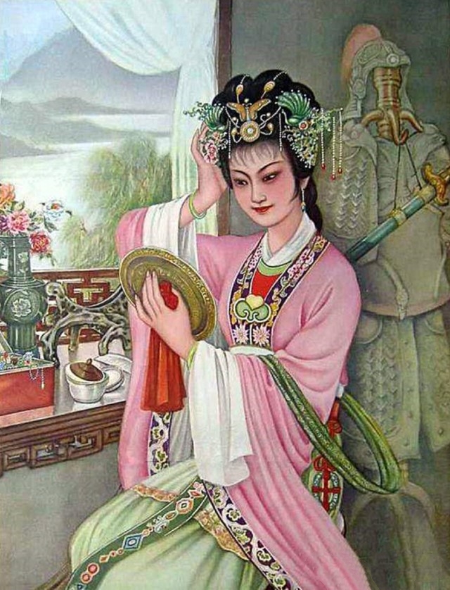 传统戏曲年画《花木兰》