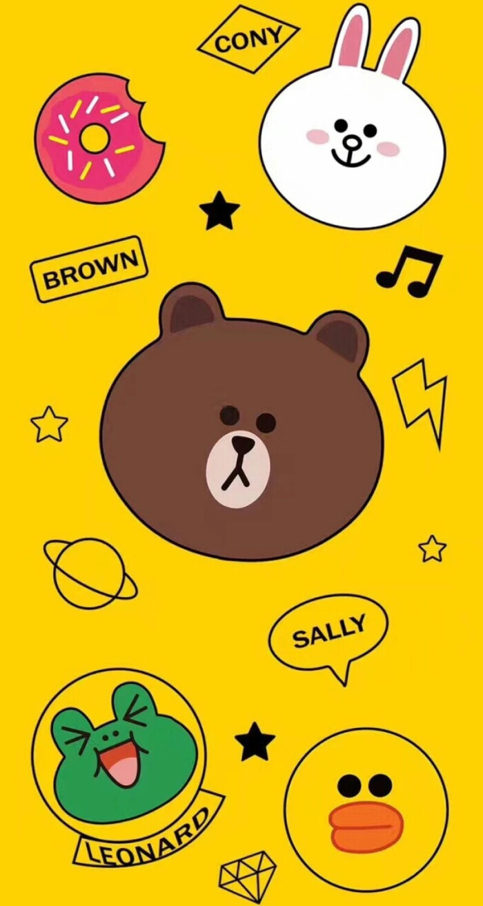 line friends 布朗熊 可妮兔