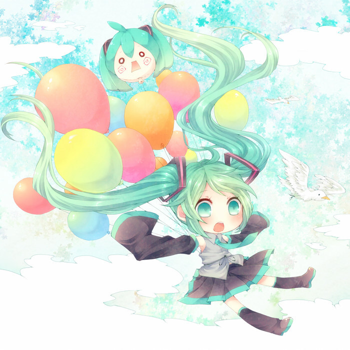 初音未来,萌,q版,小清新