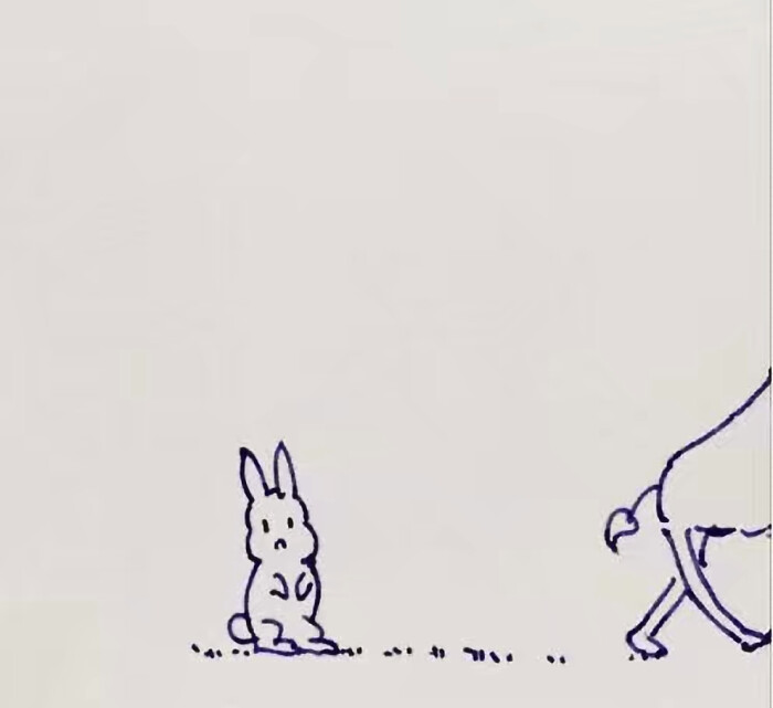 小漫画 治愈 长颈鹿 兔子