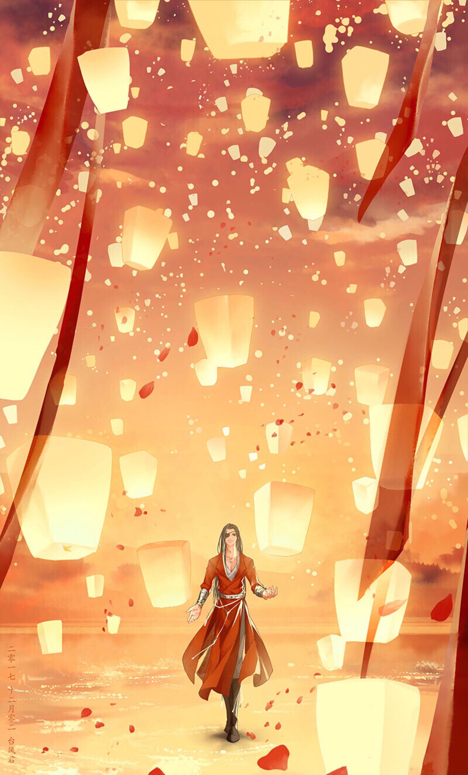 天官赐福#花怜 无水印 壁纸为你明灯三千,为你花开满城!