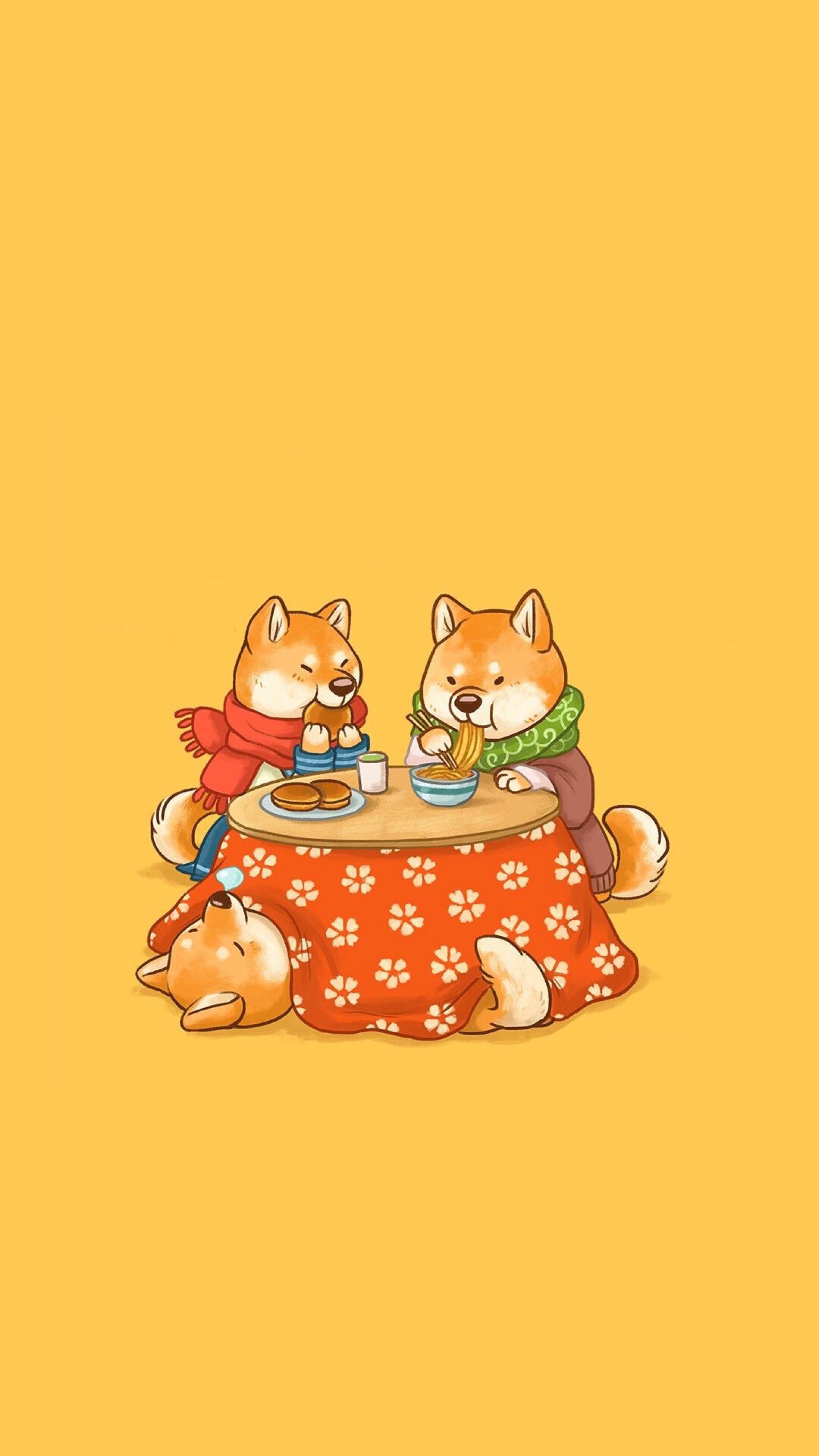 Fond D Ecran Dessins Mignons Shiba Inu Animaux Mignons