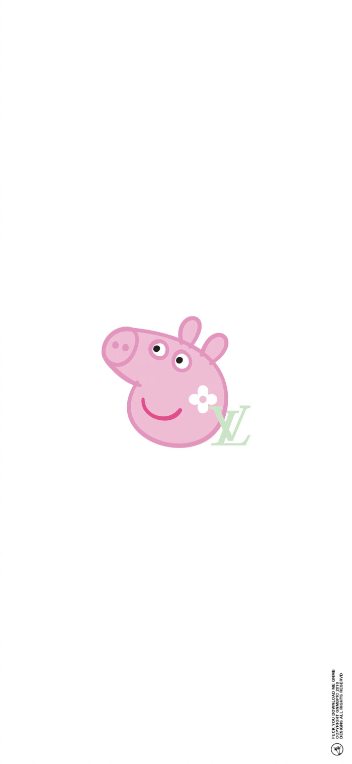 iPhone X壁纸 小猪佩奇品牌logo