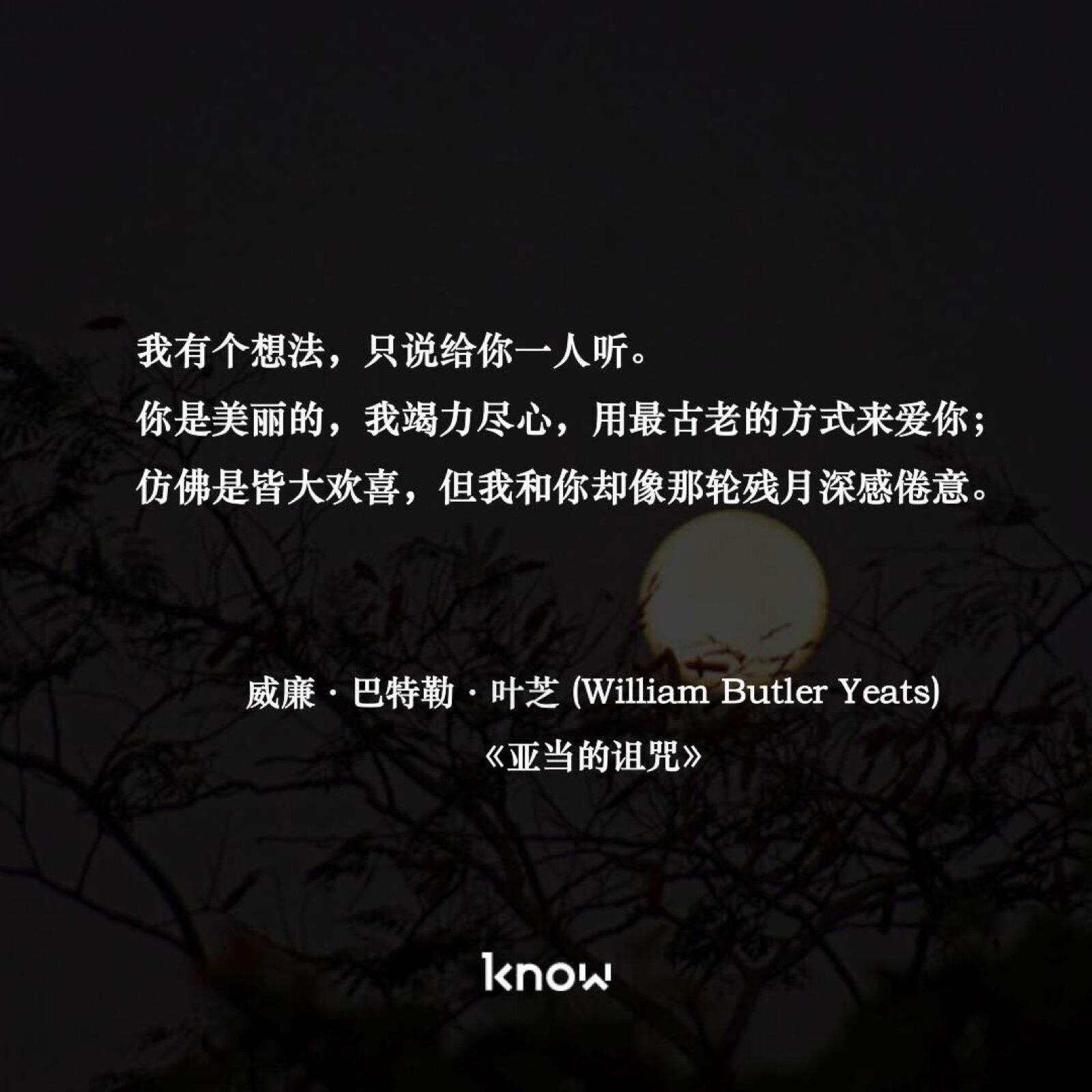 威廉·巴特勒·叶芝《亚当的诅咒(william butler yeats