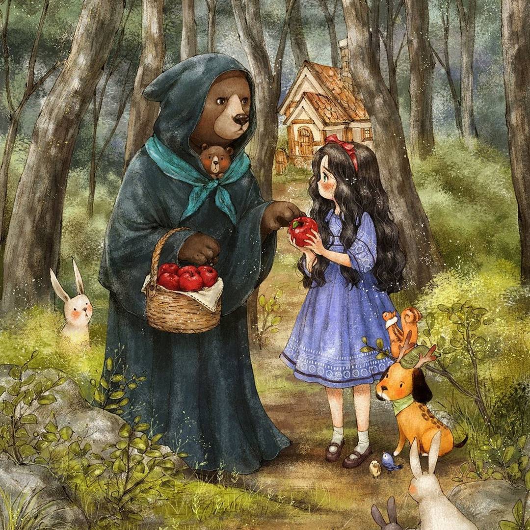 韩国插画师 | aeppol 森林女孩日记插画