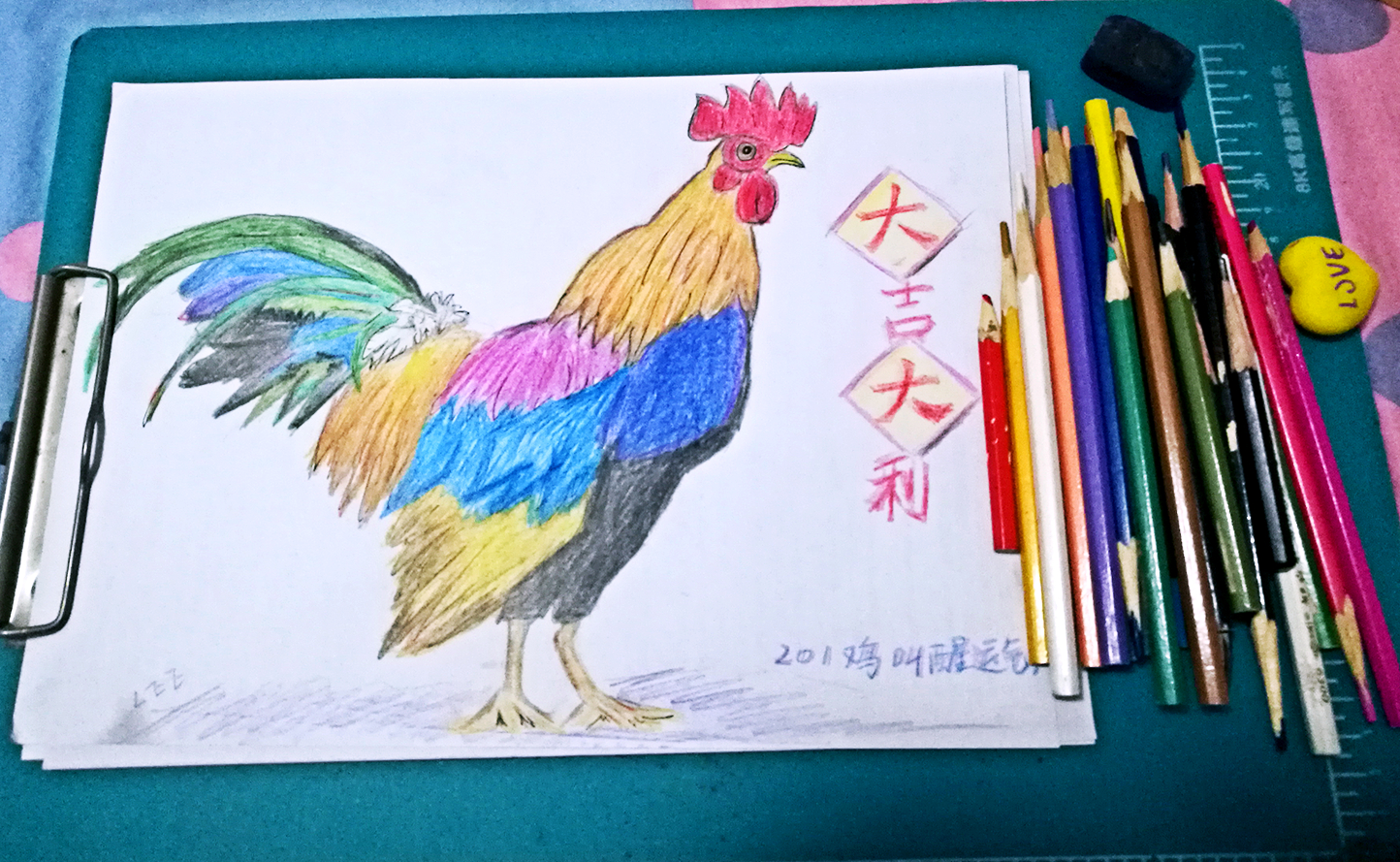 彩铅画 花卉 植物 动物 自然界