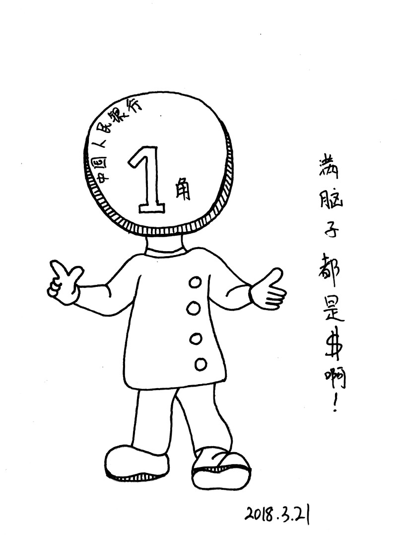 第171幅,简笔画硬币