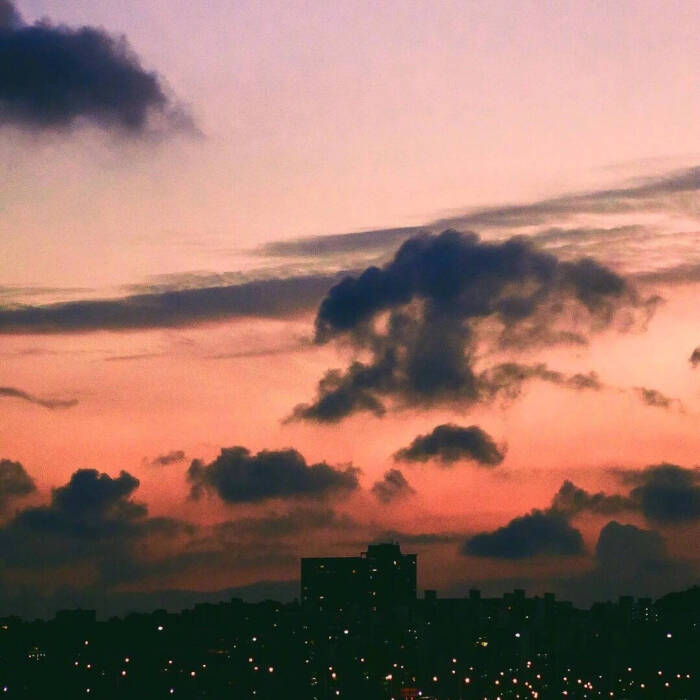 晚霞 天空 风景 背景图