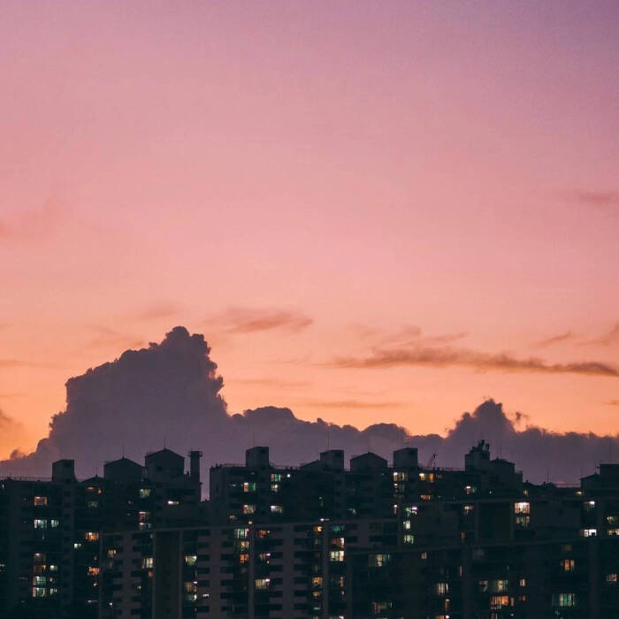 晚霞 天空 风景 背景图