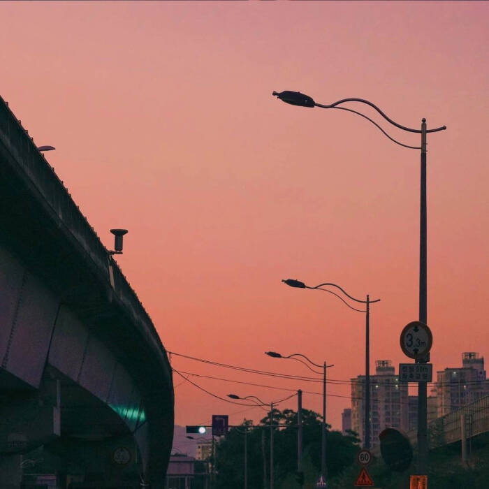 晚霞 天空 风景 背景图