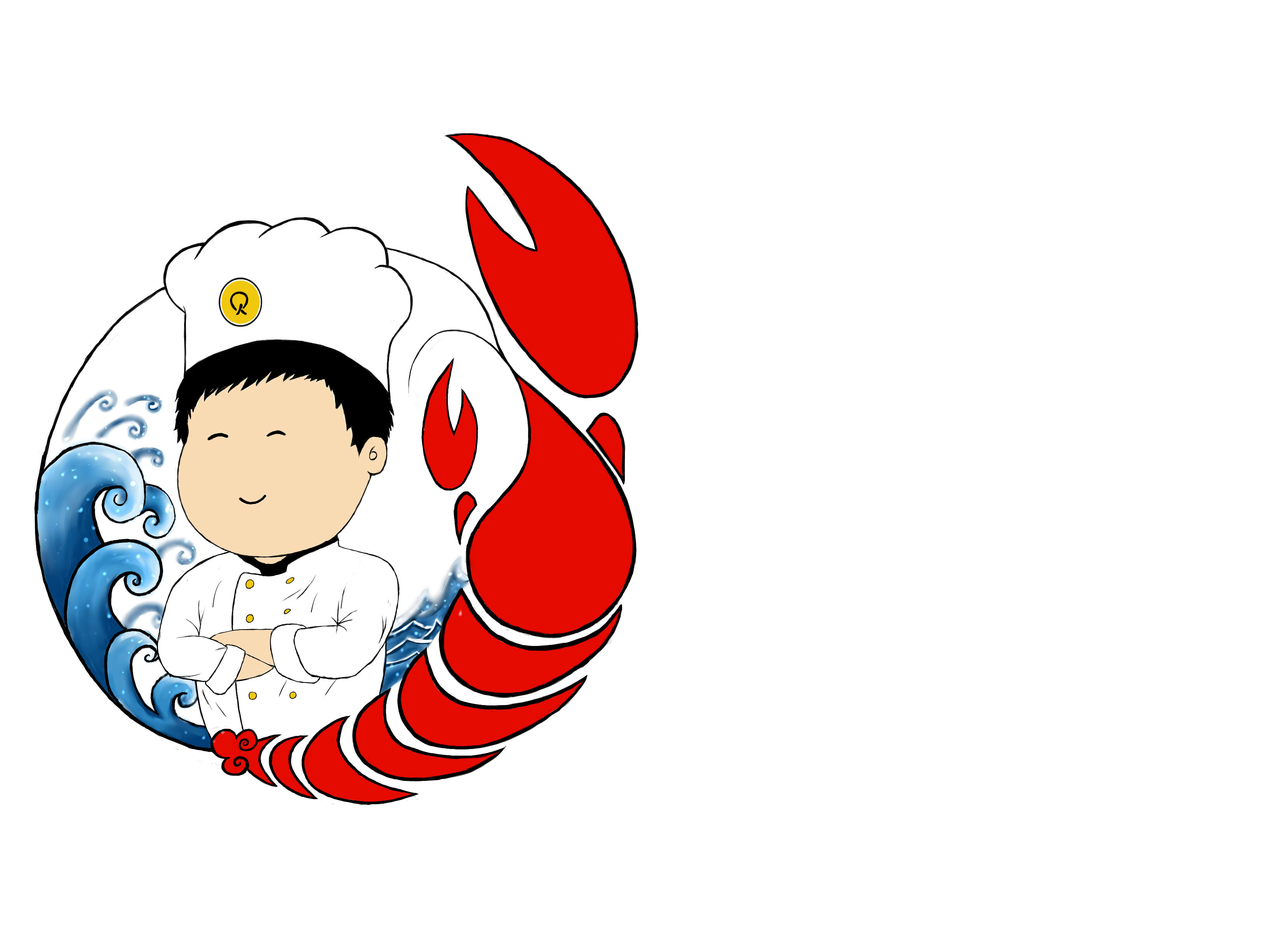 小贝龙虾logo设计
