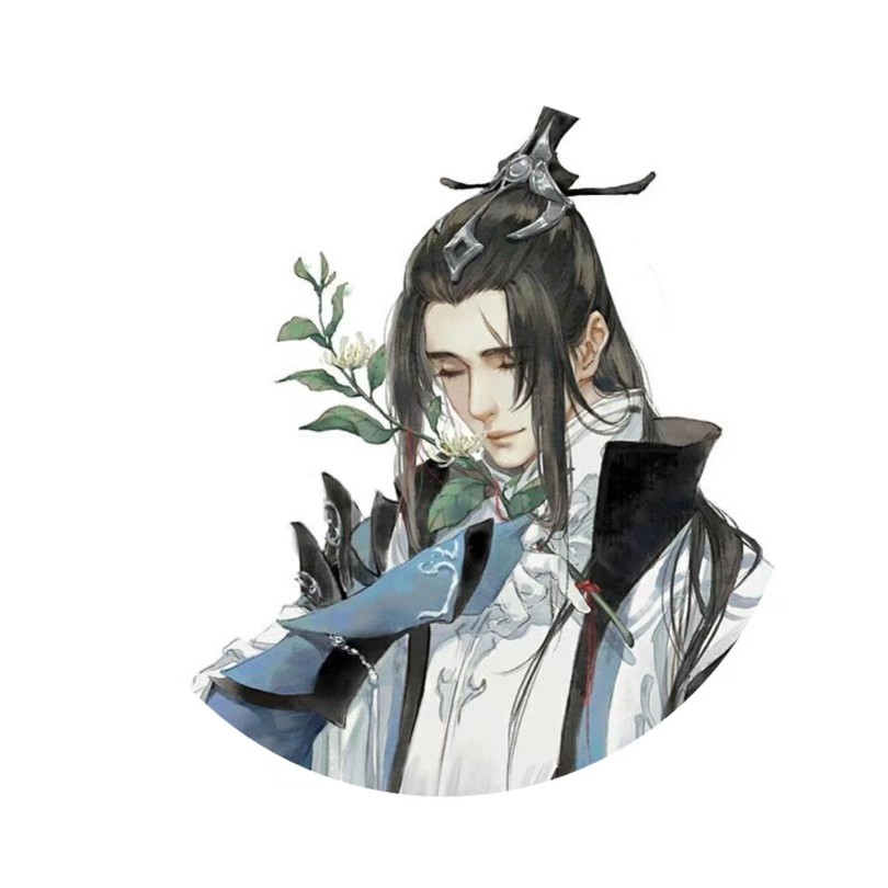 圆框 男生头像 古风 手绘男头 帅气