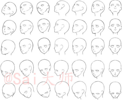 可爱萌系风格的头部各角度绘制练习 0 3 xl许工 发布到 人体形态