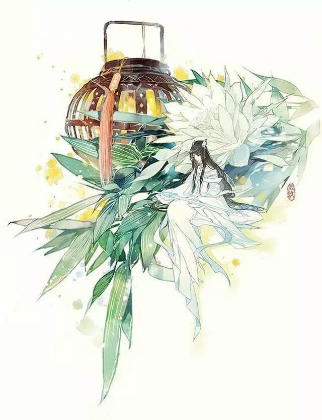 古风插画-花卉