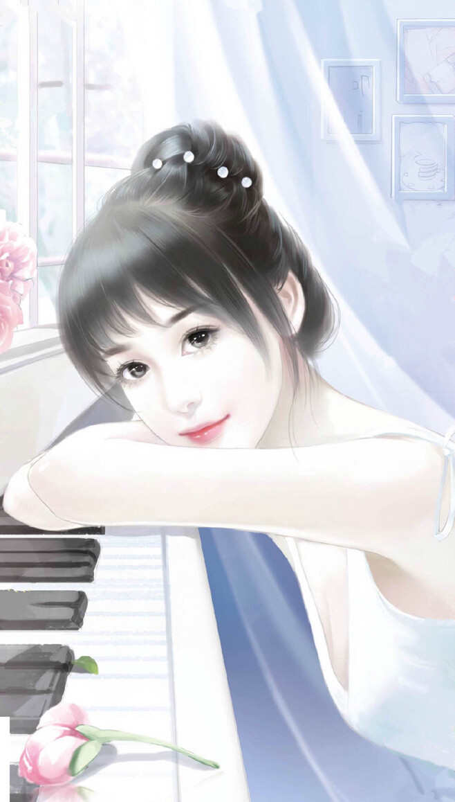 现代美女手绘