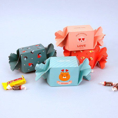 韩国kakao friends超可爱糖果形状礼品包装盒diy折叠纸质礼物盒