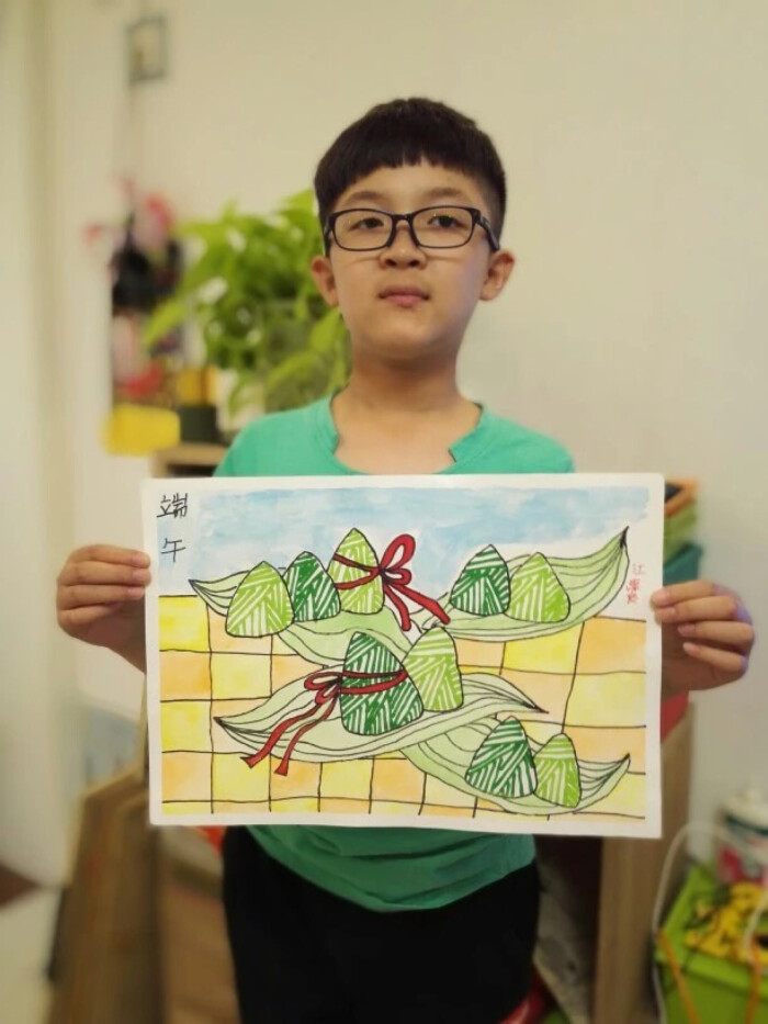 创意儿童画,粘贴画,水彩画,多元素画,重彩