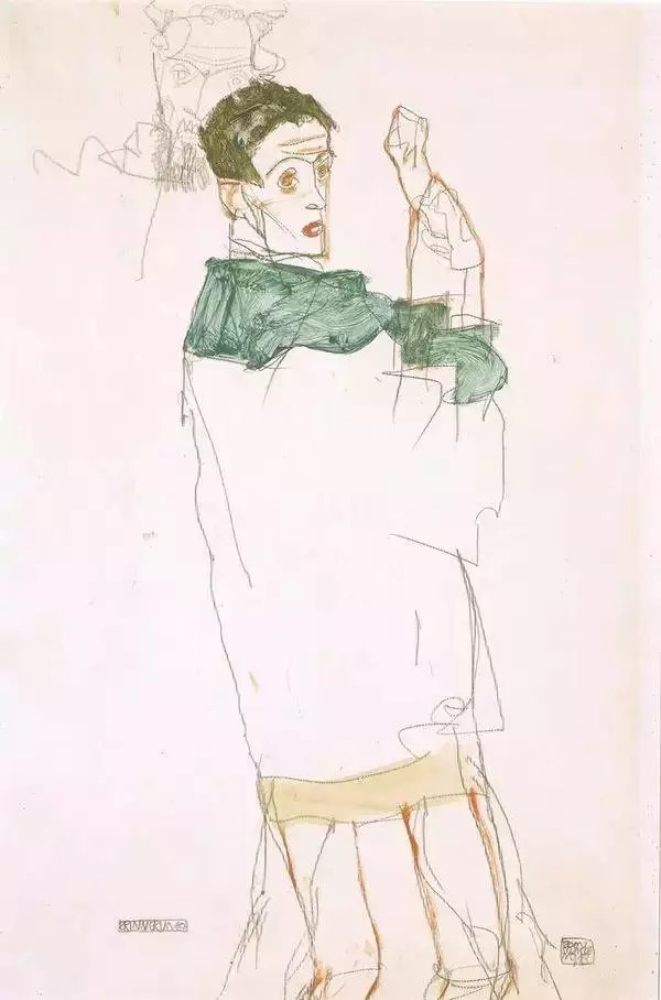 埃贡 席勒 egon schiele 维也纳分离派师从克里姆特奥地利绘画巨子