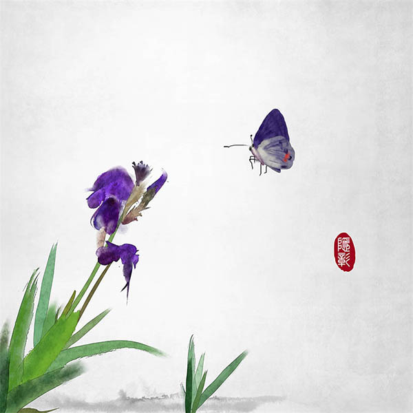 意境古典禅意24节气古风水墨画中式中国风古风插画