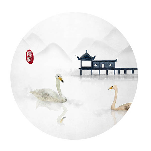 意境古典禅意24节气古风水墨画中式中国风古风插画