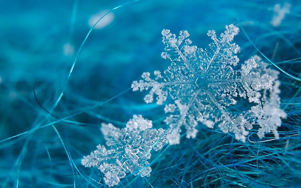 冬天亮晶晶的唯美雪花图片桌面壁纸