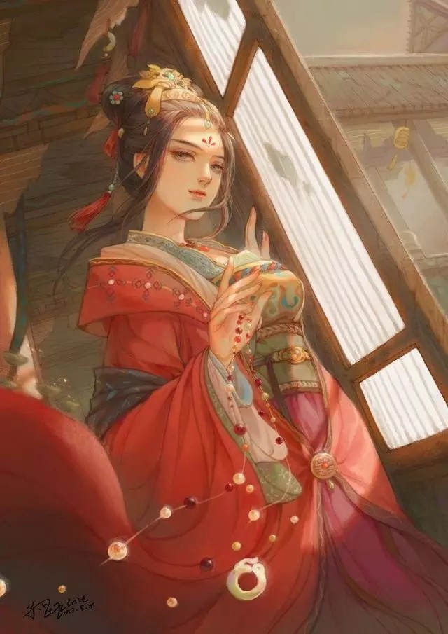 动漫古风情侣头像意境
