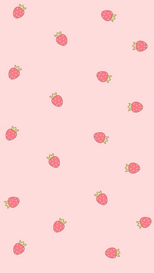 水果系草莓可爱平铺壁纸