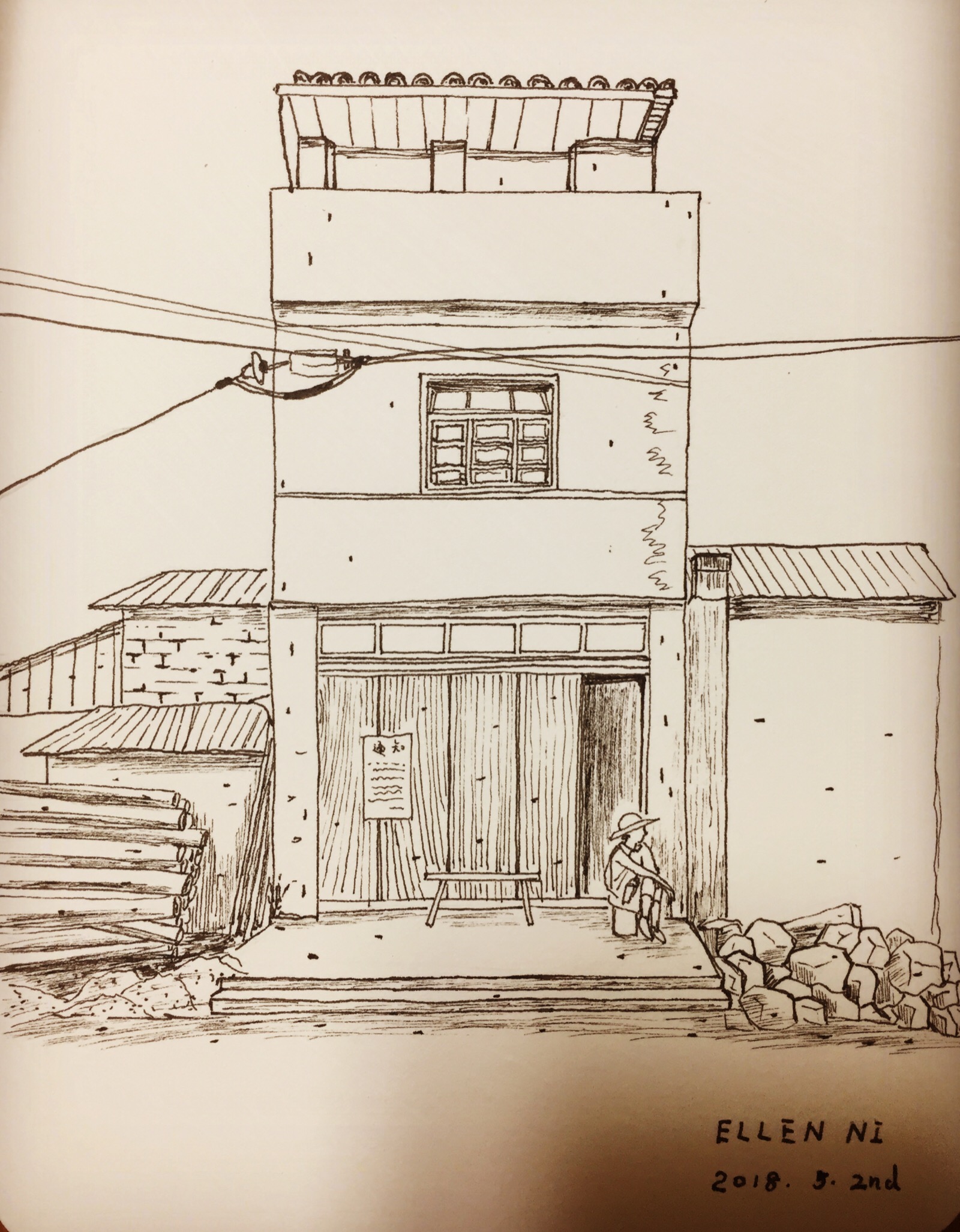 小房子线稿