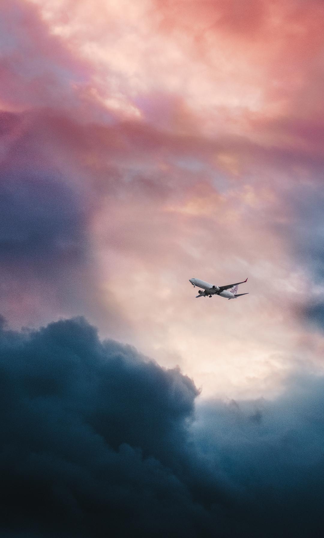 手机壁纸 飞机 天空