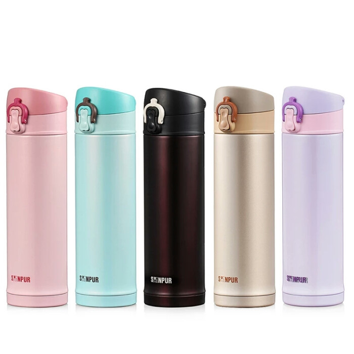 日本SHINPUR象普保温杯 女水杯高档杯子刻字