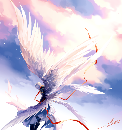 银发少年 天使の翼