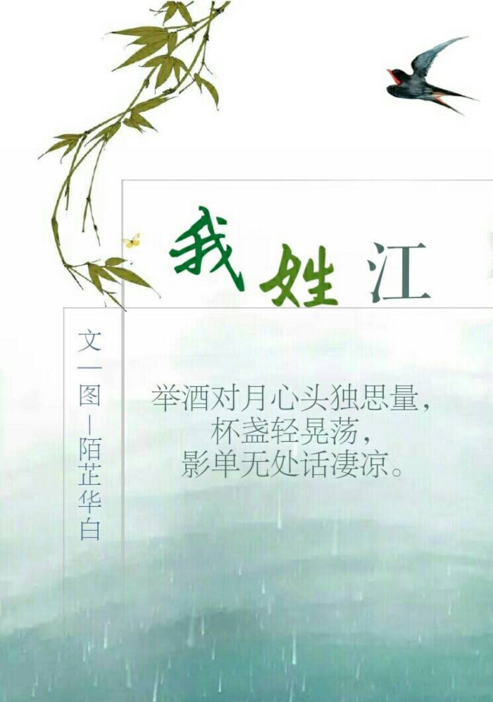 陌芷华白##你的姓氏,我的句子##古风文字壁纸# 我姓江,举酒对月心头