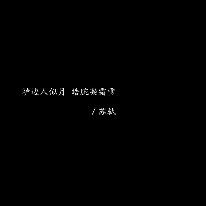 苏杺の背景图〔文字/黑底/白字/诗