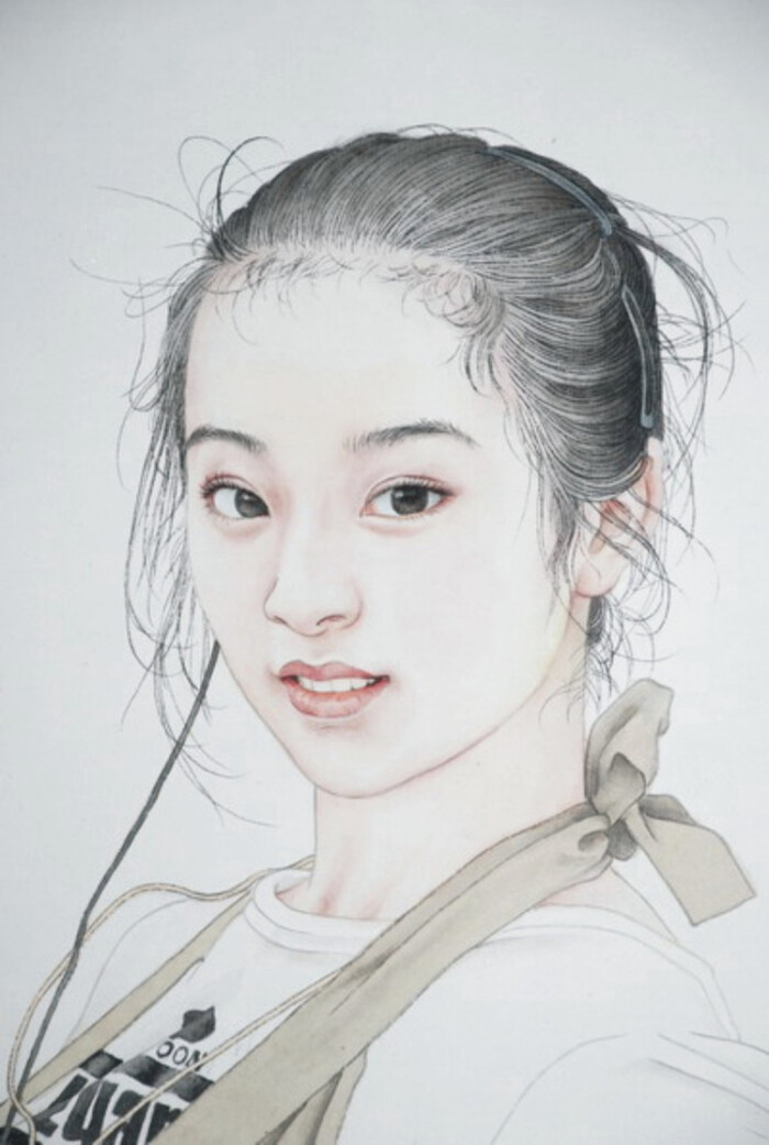 桑建国工笔人物画