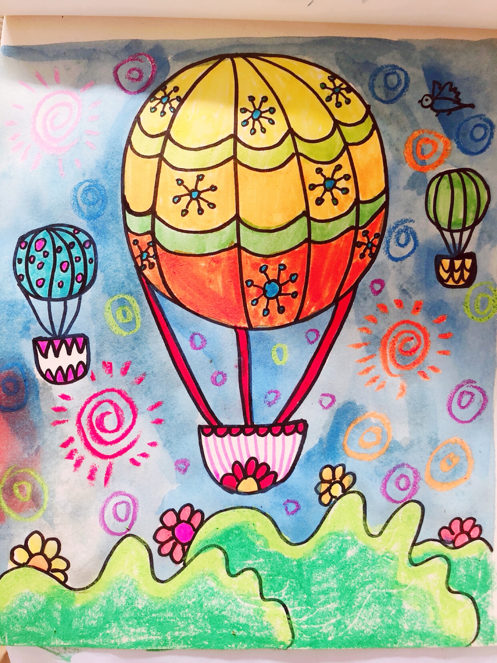【艺绘】热气球创意儿童画,这周走起.